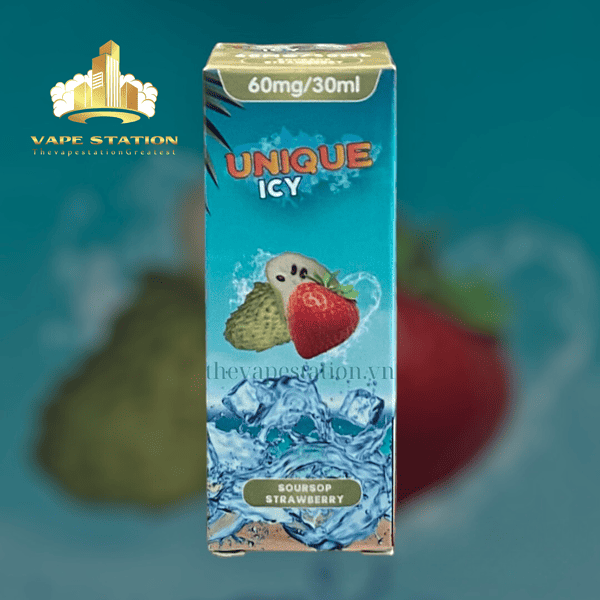 Tinh Dầu Salt Nicotine UNIQUE ICY – Soursop Strawberry - Mãng Cầu Dâu Lạnh