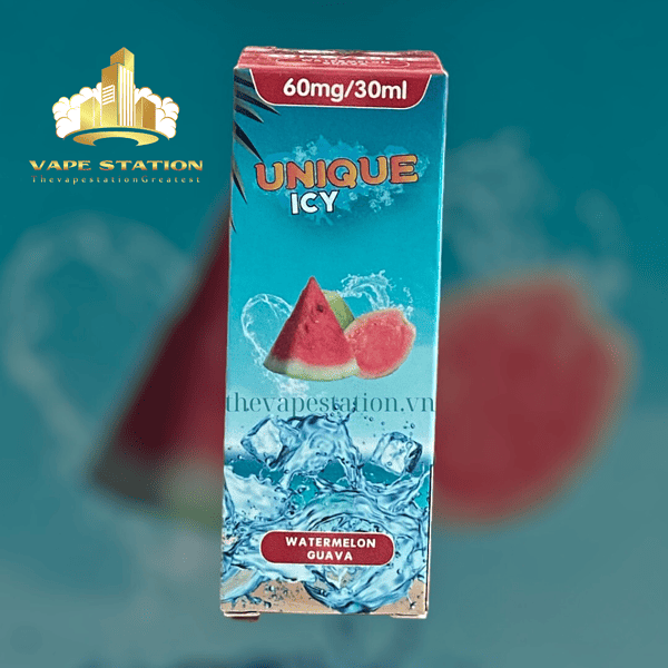 Tinh Dầu Salt Nicotine UNIQUE ICY - Watermelon Guava - Dưa Hấu Ổi Lạnh