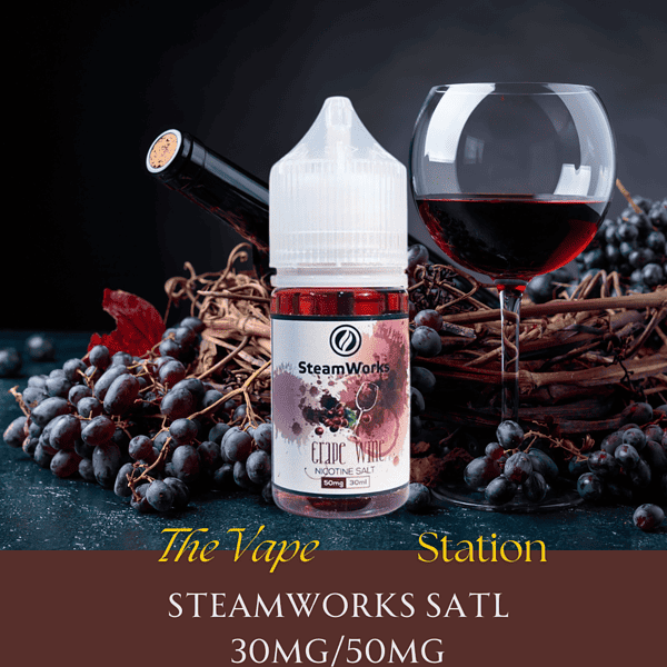 Tinh Dầu Steam Work - Grape Wine- Vị Rượu Vang Nho 30mg/50mg