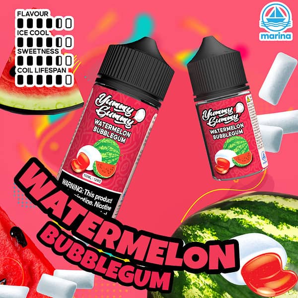 Tinh Dầu Yummy Gummy - Watermelon BubbleGum- Vị Gum Dưa Hấu 3ni/6mg