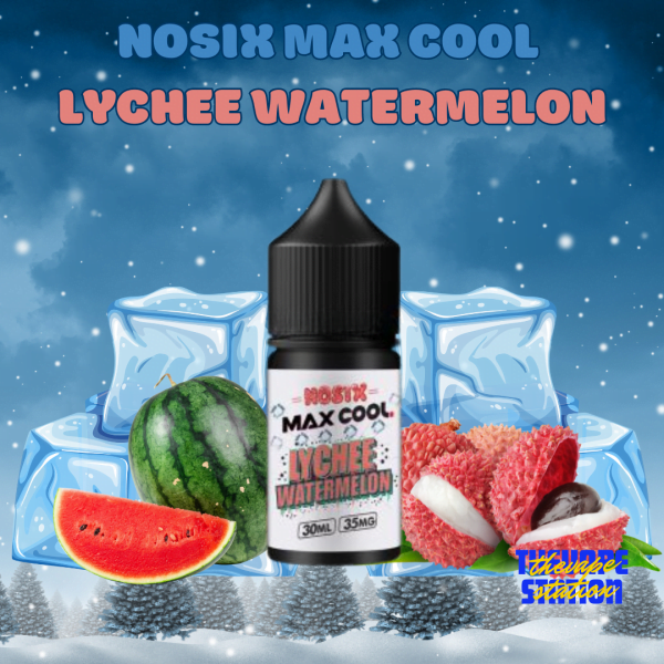 Tinh Dầu Salt Nosix Max Cool - Lychee Watermelon - Vị Vải Dưa Hấu (35mg-60mg)