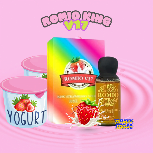 Tinh Dầu Romio King V2 - Yogurt Strawberry - Sữa Chua Dâu 35mg/50mg