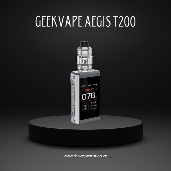 GeekVape Aegis T200 Kit 200W - Silver - Màu Xám Bạc