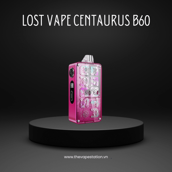 Lost Vape CENTAURUS B60 AIO Kit 60W - Pink Keep - Màu Hồng Trong Suốt Họa Tiết