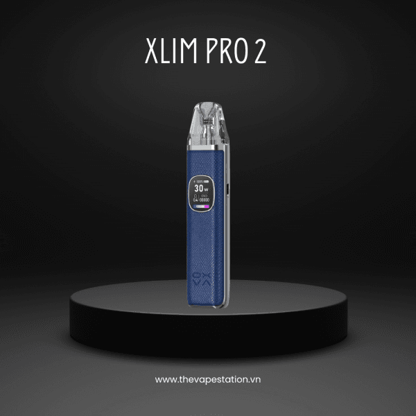 OXVA Xlim Pro 2 30W – Blue Python – Màu Xanh Navy Bọc Da