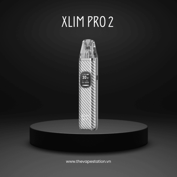 OXVA Xlim Pro 2 30W – Silver Cacbon – Màu Xám Phong Cách