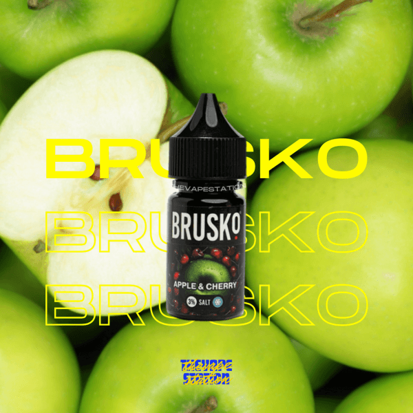 Tinh Dầu Brusko – Apple And Cherry- Vị Táo Xanh Và Cherry Lạnh 35mg/50mg