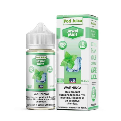 Pod Juice Jewel Mint Tobacco Free Nicotine E Juice 100ml 82568.1649888469