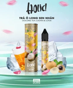 Tinh Dầu HOLIC OLONG TEA LONGAN LOTUS - Vị Trà Olong Nhãn Sen Lạnh 30mg/50mg