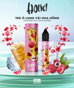 Tinh Dầu HOLIC OLONG TEA LITCHI ROSE - Vị Trà Olong Vải Hoa Hồng Lạnh 30mg/50mg
